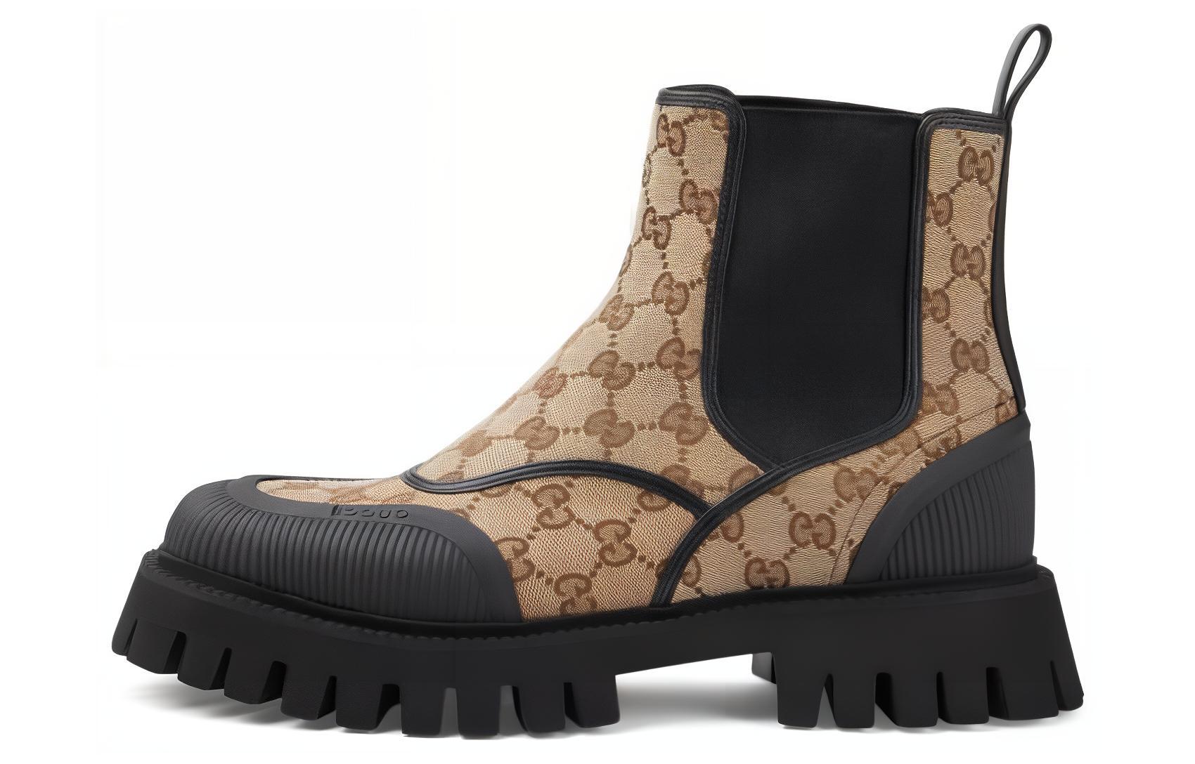 Gucci GG Ankle Boot 'Beige Ebony' 739777-FABSQ-9751