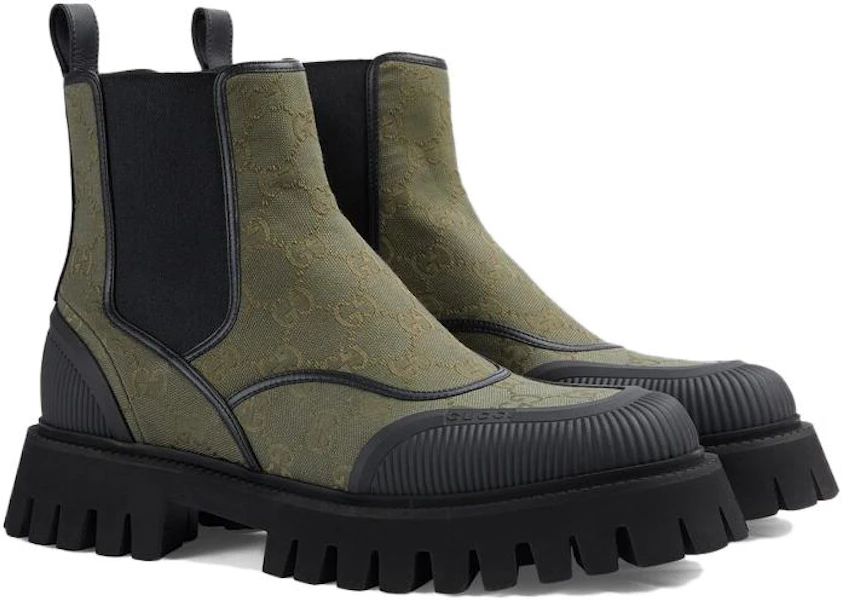 Gucci GG Enkellaars ''Groen'' 739777-FAB5I-8748 Lookbook Gucci GG Enkellaars ''Groen'' 739777-FAB5I-8748