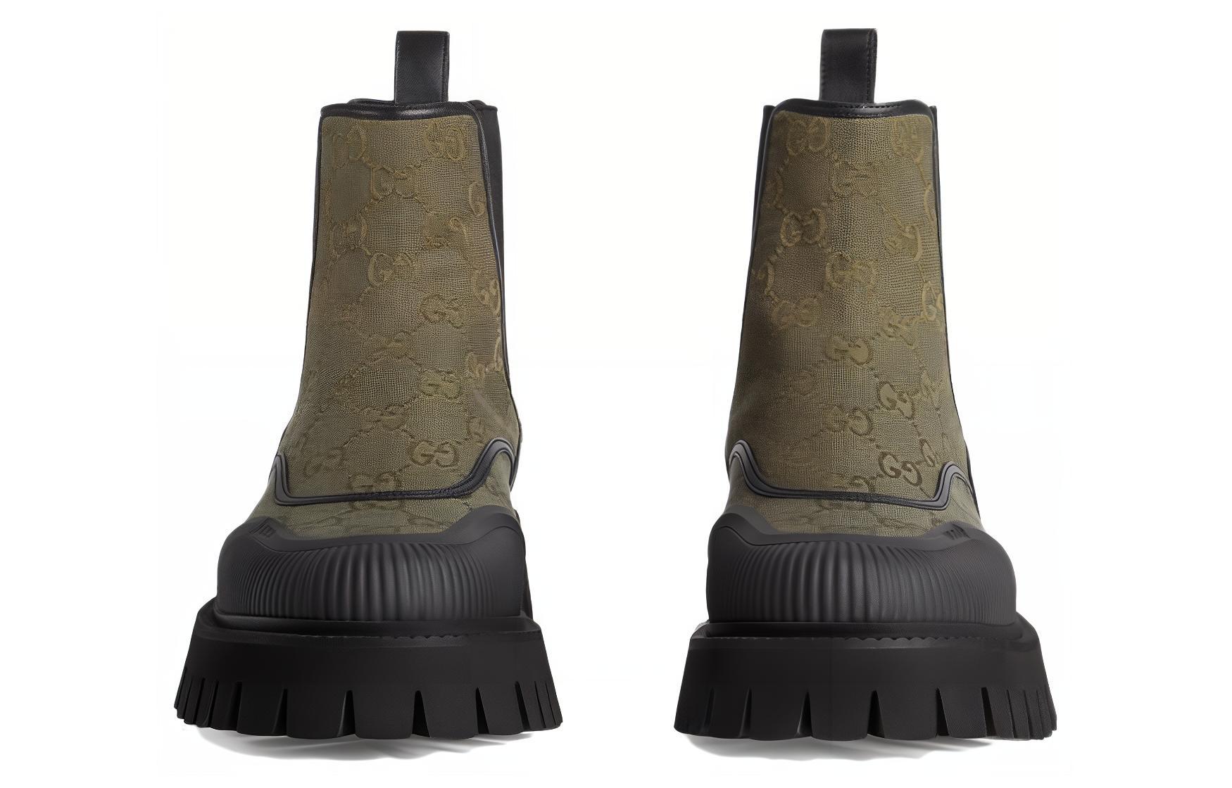 Shop Gucci GG Enkellaars ''Groen'' 739777-FAB5I-8748