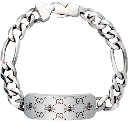 古驰GG蜜蜂雕刻925银手链男女通用 728264 J8400 0728 Order 古驰GG蜜蜂雕刻925银手链男女通用 728264 J8400 0728