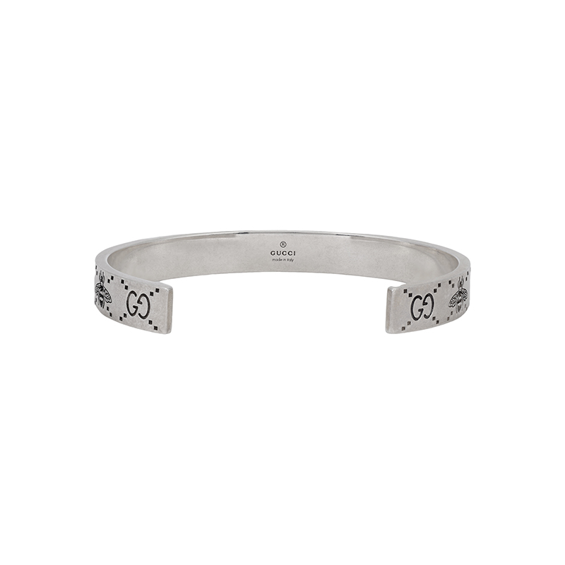 Lookbook Pulsera GUCCI GG Abeja Plata 925 Grabada Unisex Estilo Pareja - Plata. 728296 J8400 0728