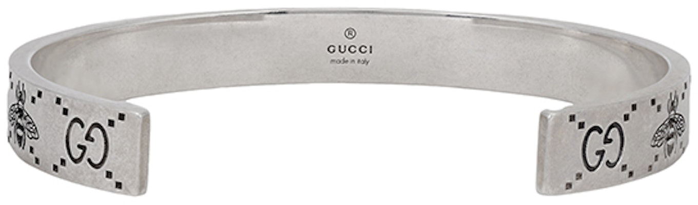 Pulsera GUCCI GG Abeja Plata 925 Grabada Unisex Estilo Pareja - Plata. 728296 J8400 0728 Lookbook Pulsera GUCCI GG Abeja Plata 925 Grabada Unisex Estilo Pareja - Plata. 728296 J8400 0728
