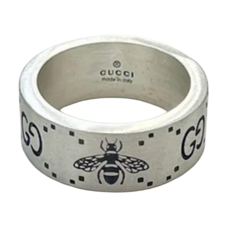 Order Cincin Unisex Perak 925 GUCCI GG Bee Terukir. 728304 J8400 0728