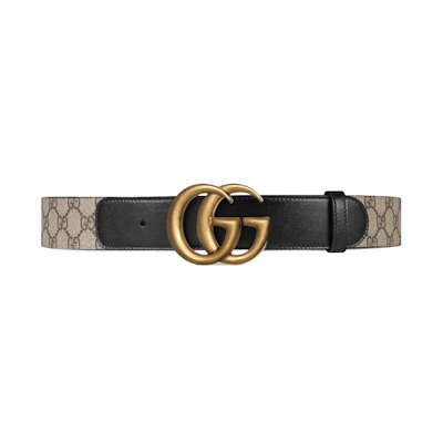 Gucci GG Belt Double G Buckle 1.5 Width Black