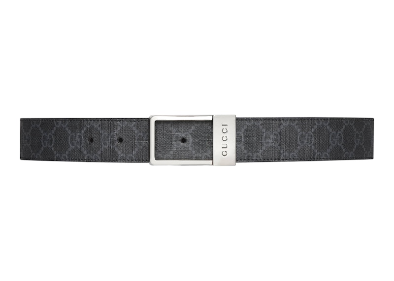 Buy Tali Pinggang Gucci GG Supreme Hitam dengan Gesper Segi Empat