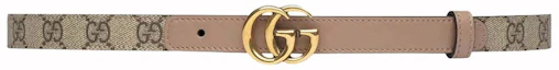 Buy グッチ GG バックル マーモント 細ベルト ピンク/ベージュ