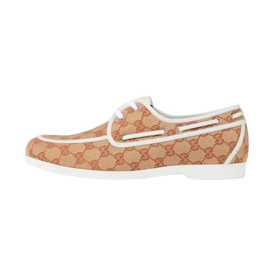 Gucci GG Canvas Boat Shoes 'Neutrals'