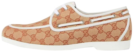 Gucci GG Canvas Boat Shoes 'Neutrals' 547641-KQWM0-8368 Gucci GG Canvas Boat Shoes 'Neutrals' 547641-KQWM0-8368