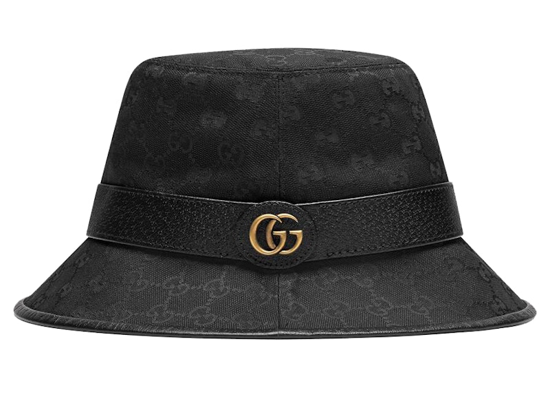 Order Topi Bucket Gucci GG Canvas dengan Double G Hitam