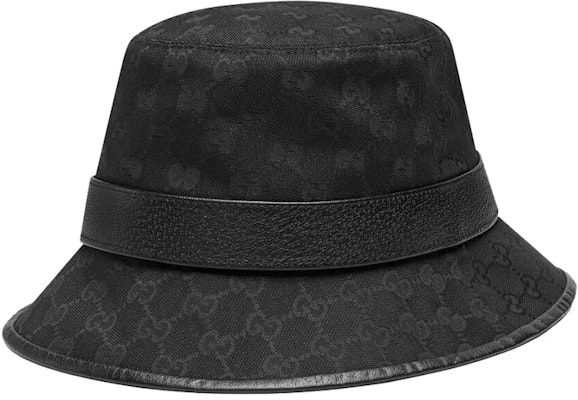 Gucci GG Canvas Bucket Hat with Double G Black Lookbook Gucci GG Canvas Bucket Hat with Double G Black
