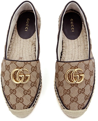 Gucci GG Canvas Flat 'Braided' 621239 Lookbook Gucci GG Canvas Flat 'Braided' 621239