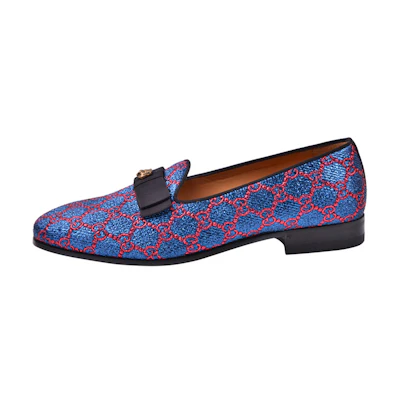 Gucci GG Canvas Loafers 'Blue'