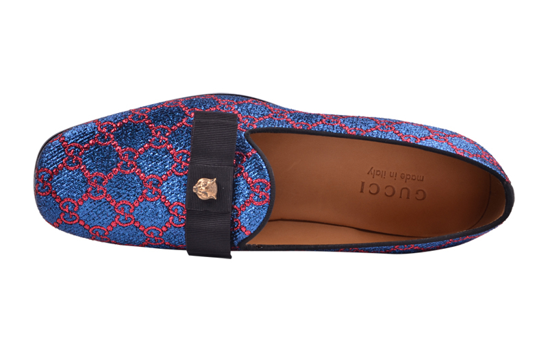 Lookbook Mocasines Gucci GG Canvas 'Azul' 496255-KC280-4096