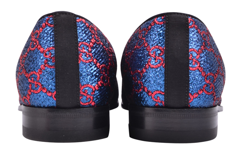 Shop Mocasines Gucci GG Canvas 'Azul' 496255-KC280-4096