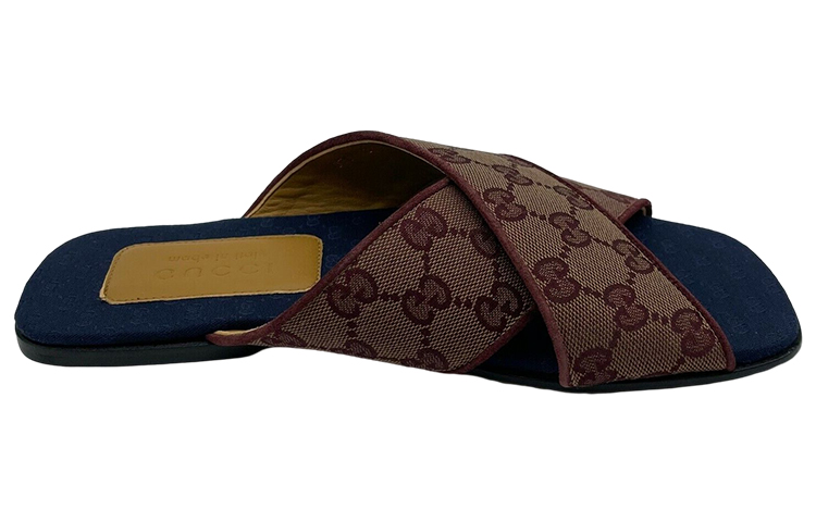 Order Gucci GG Kanvas Sandal Terbuka 'Merah Coklat' 574863-G1710-9865