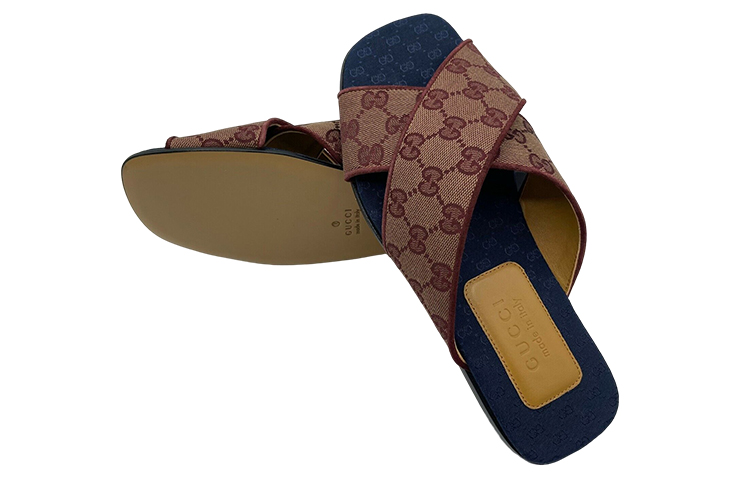Purchase Gucci GG Kanvas Sandal Terbuka 'Merah Coklat' 574863-G1710-9865