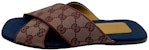 Gucci GG Kanvas Selipar Hujung Terbuka 'Merah Coklat' 574863-G1710-9865