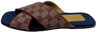 Buy Gucci GG Kanvas Selipar Hujung Terbuka 'Merah Coklat' 574863-G1710-9865