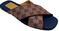 Lookbook Gucci GG Kanvas Selipar Hujung Terbuka 'Merah Coklat' 574863-G1710-9865