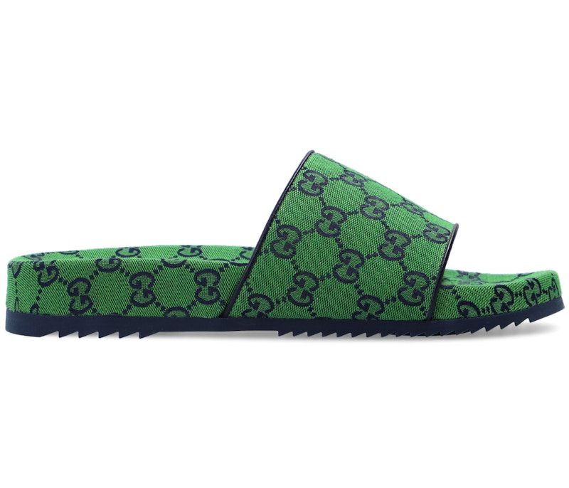 Gucci GG Canvas Slide Green Monogram 663660-9SFV0-3360