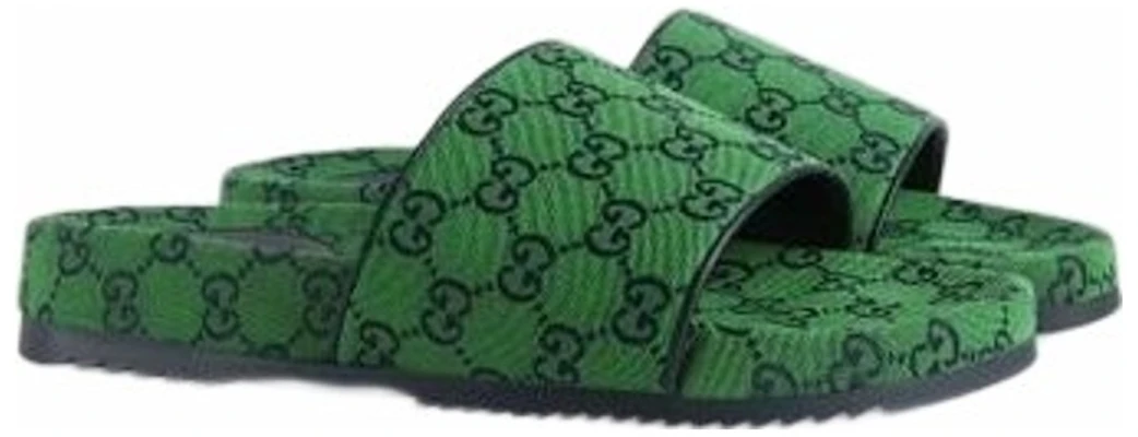 Gucci GG Canvas Slide Green Monogram 663660-9SFV0-3360 Order Gucci GG Canvas Slide Green Monogram 663660-9SFV0-3360