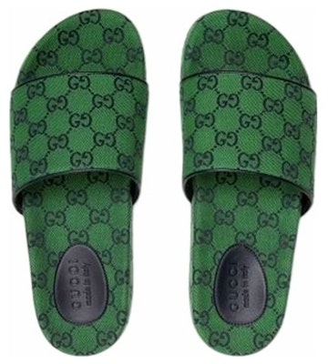 Sandal Gucci Kanvas GG Hijau Monogram 663660-9SFV0-3360 Lookbook Sandal Gucci Kanvas GG Hijau Monogram 663660-9SFV0-3360