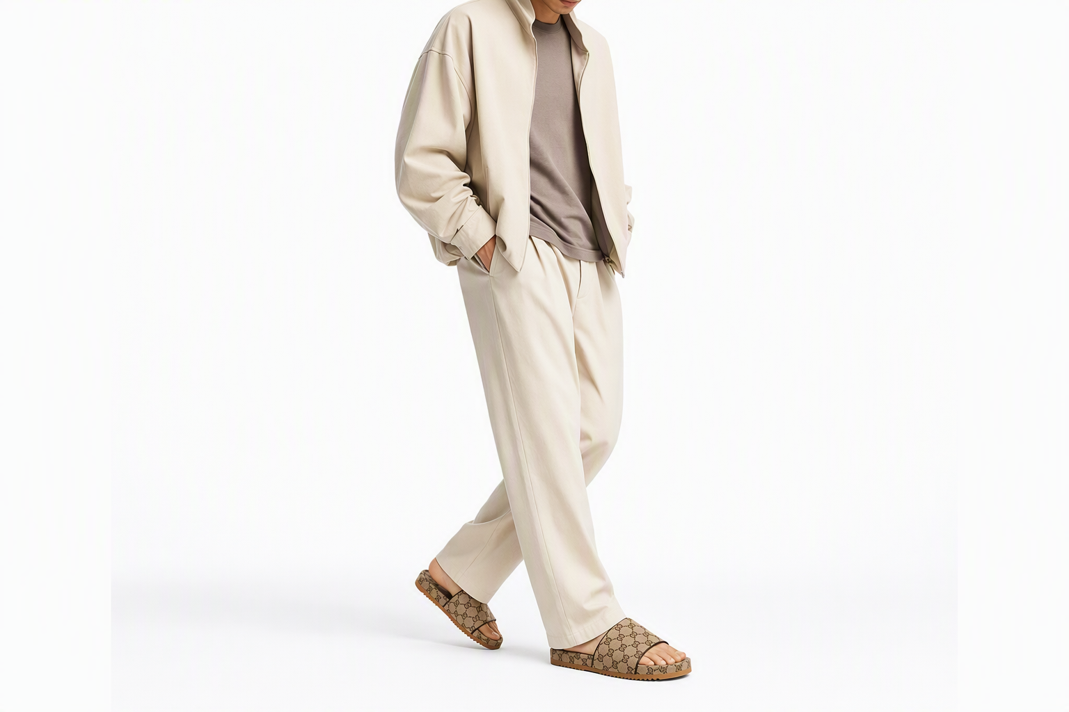 Order Sandal Geser Gucci GG Kanvas 'Monogram Beige' 624695-H6320-9763