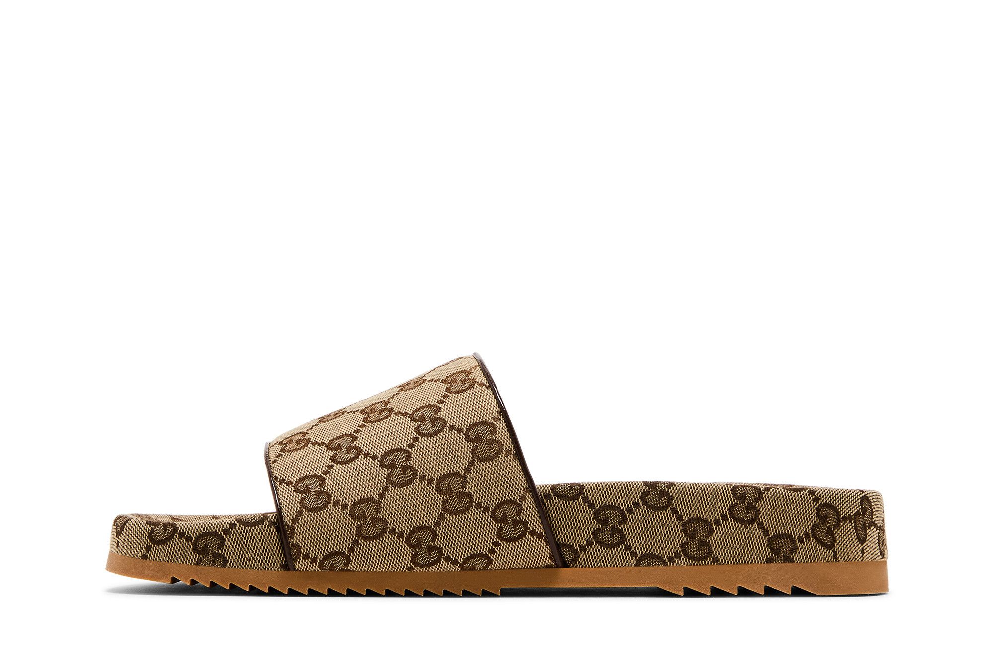 Shop Sandal Geser Gucci GG Kanvas 'Monogram Beige' 624695-H6320-9763