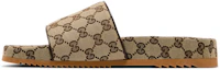 Shop Sandal Geser Gucci GG Kanvas 'Monogram Beige' 624695-H6320-9763