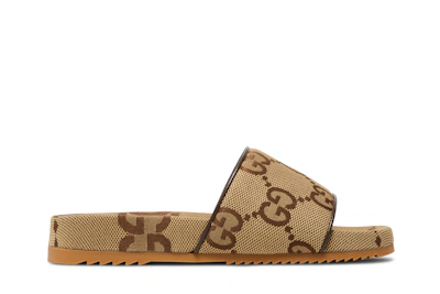 Gucci GG Canvas Slide Sandal 'Camel Monogram'