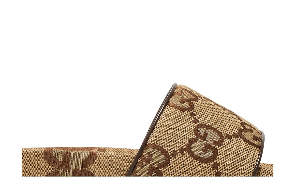 Gucci GG Canvas Slide Sandal 'Camel Monogram'