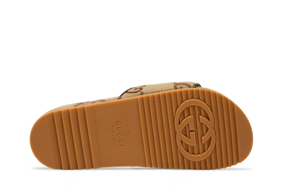 Gucci GG Canvas Slide Sandal 'Camel Monogram'