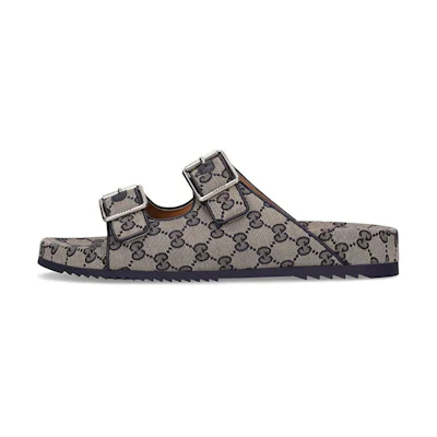 Gucci GG Canvas Slides 'Beige Blue'