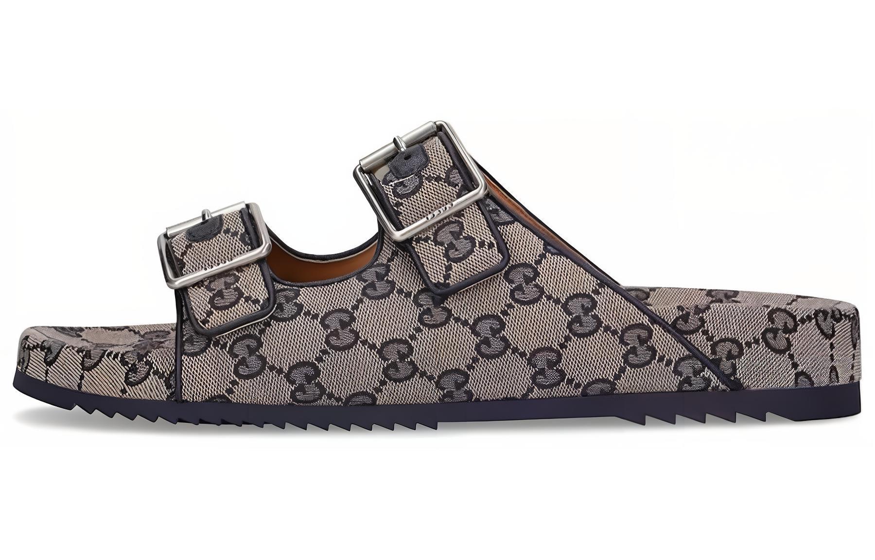 Gucci GG Canvas Slides 'Beige Blue' 698705-2HK60-4061