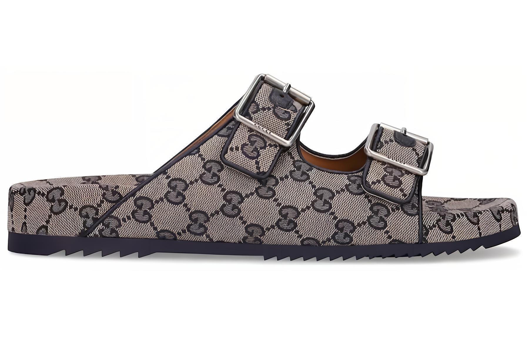 Order Gucci GG Canvas Slides 'Beige Blue' 698705-2HK60-4061