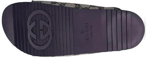 Purchase グッチ GGキャンバス スライド ベージュ/ブルー 698705-2HK60-4061