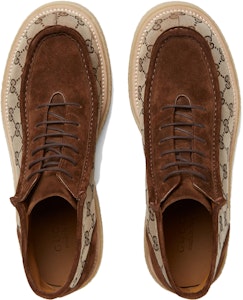 Boot Gucci GG Canvas Suede Tali Pergelangan 'Coklat' 762197-FACJX-9742 Shop Boot Gucci GG Canvas Suede Tali Pergelangan 'Coklat' 762197-FACJX-9742