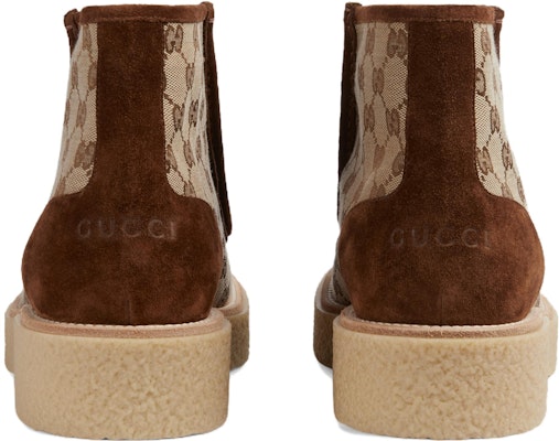 Bota Gucci GG Canvas Suede con cordones tobilleros 'Marrón' 762197-FACJX-9742 Purchase Bota Gucci GG Canvas Suede con cordones tobilleros 'Marrón' 762197-FACJX-9742