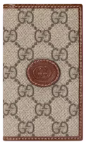 Gucci GG Card Case with Interlocking G GG Supreme Beige/Ebony Gucci GG Card Case with Interlocking G GG Supreme Beige/Ebony