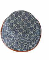 Purchase GUCCI GG經典標誌棕邊藍色帆布男士漁夫帽 576371-4HAC3-4264