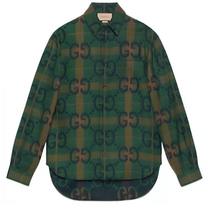 グッチ GGカラー 長袖 グリーン サンスクリーンシャツ SS23 711543-ZAKZJ-3653 Buy グッチ GGカラー 長袖 グリーン サンスクリーンシャツ SS23 711543-ZAKZJ-3653