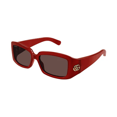 Gucci GG Corner Square Sunglasses Burgundy/Brown (GG1403SK-003)