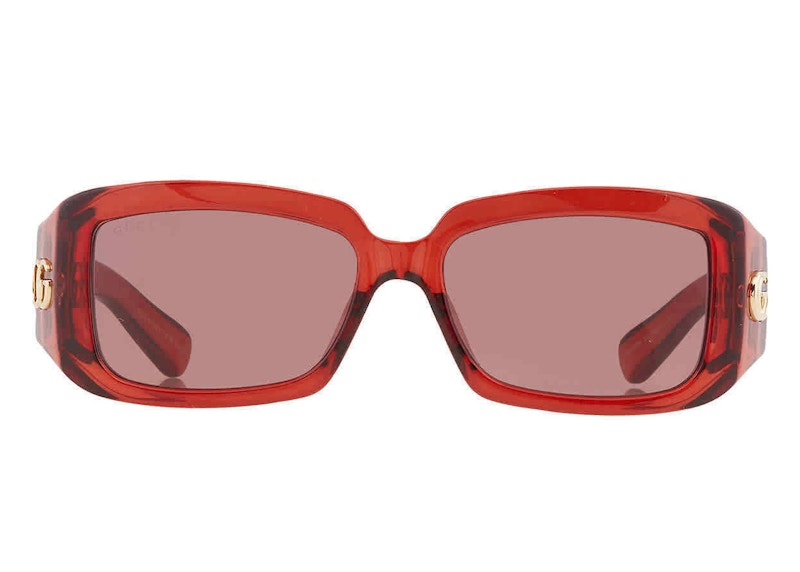 Gucci GG Corner Square Sunglasses Burgundy/Brown (GG1403SK-003) 圖 2