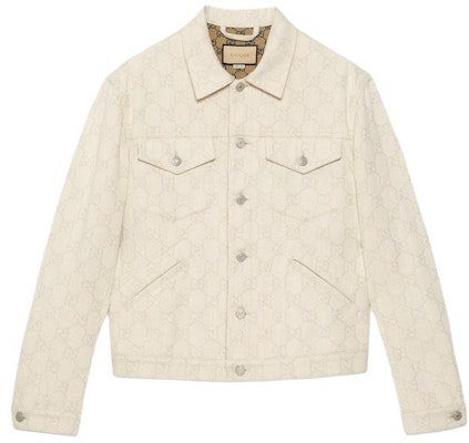 Gucci GG 棉質提花象牙色滿版印花長袖外套 771329-XDCS6-9161 Buy Gucci GG 棉質提花象牙色滿版印花長袖外套 771329-XDCS6-9161