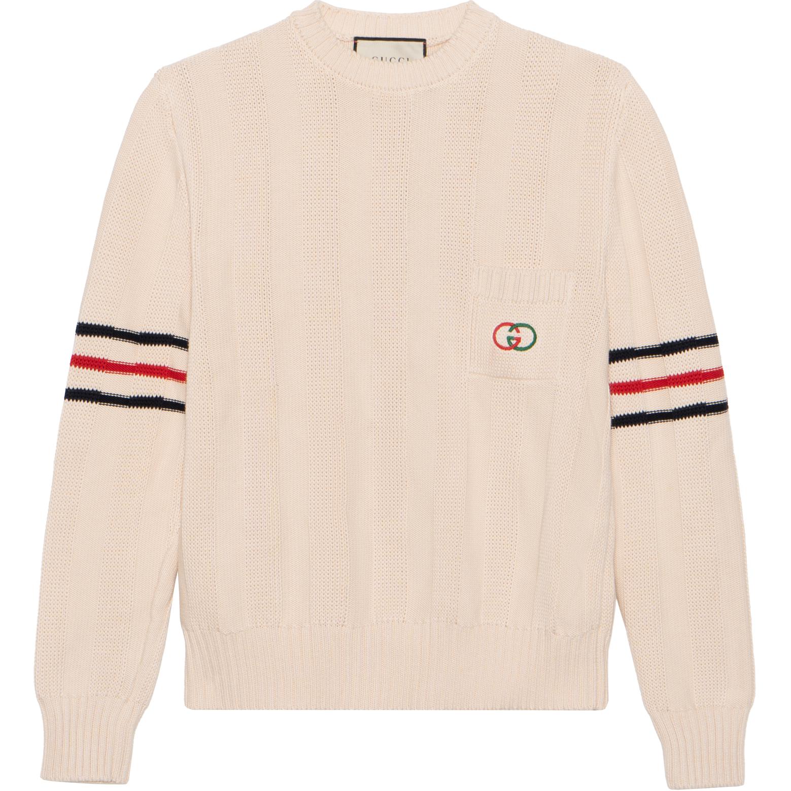 Gucci GG Cotton Knit Sweater Ivory White 626068-XKBGM-9071