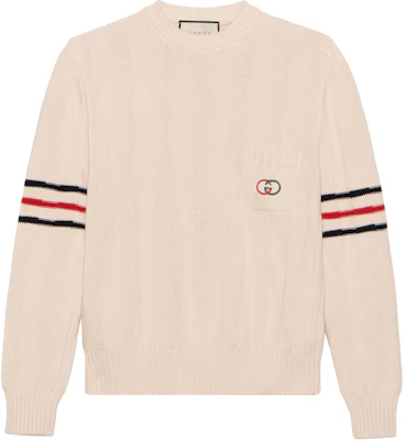 Gucci GG Sweater Rajut Katun Putih Gading 626068-XKBGM-9071 Buy Gucci GG Sweater Rajut Katun Putih Gading 626068-XKBGM-9071