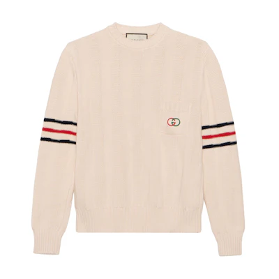 Gucci GG Cotton Knit Sweater Ivory White 626068-XKBGM-9071