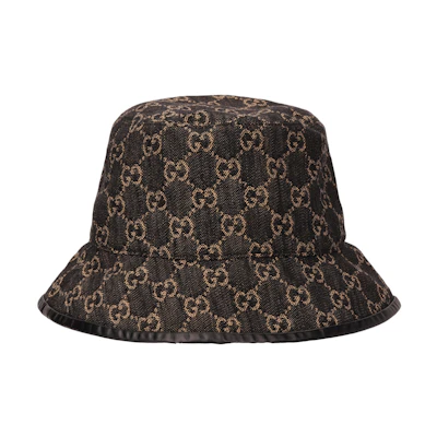 GUCCI GG Denim Bucket Hat Cotton Unisex Couple Style Multicolor 576371-3HAF8-1060
