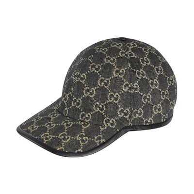 GUCCI GG Denim Embroidered Cotton Unisex Baseball Cap - Black 656206-3HAF8-1060