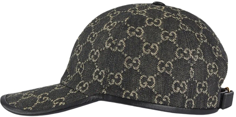 GUCCI GG Denim Embroidered Cotton Unisex Baseball Cap - Black 656206-3HAF8-1060 Lookbook GUCCI GG Denim Embroidered Cotton Unisex Baseball Cap - Black 656206-3HAF8-1060